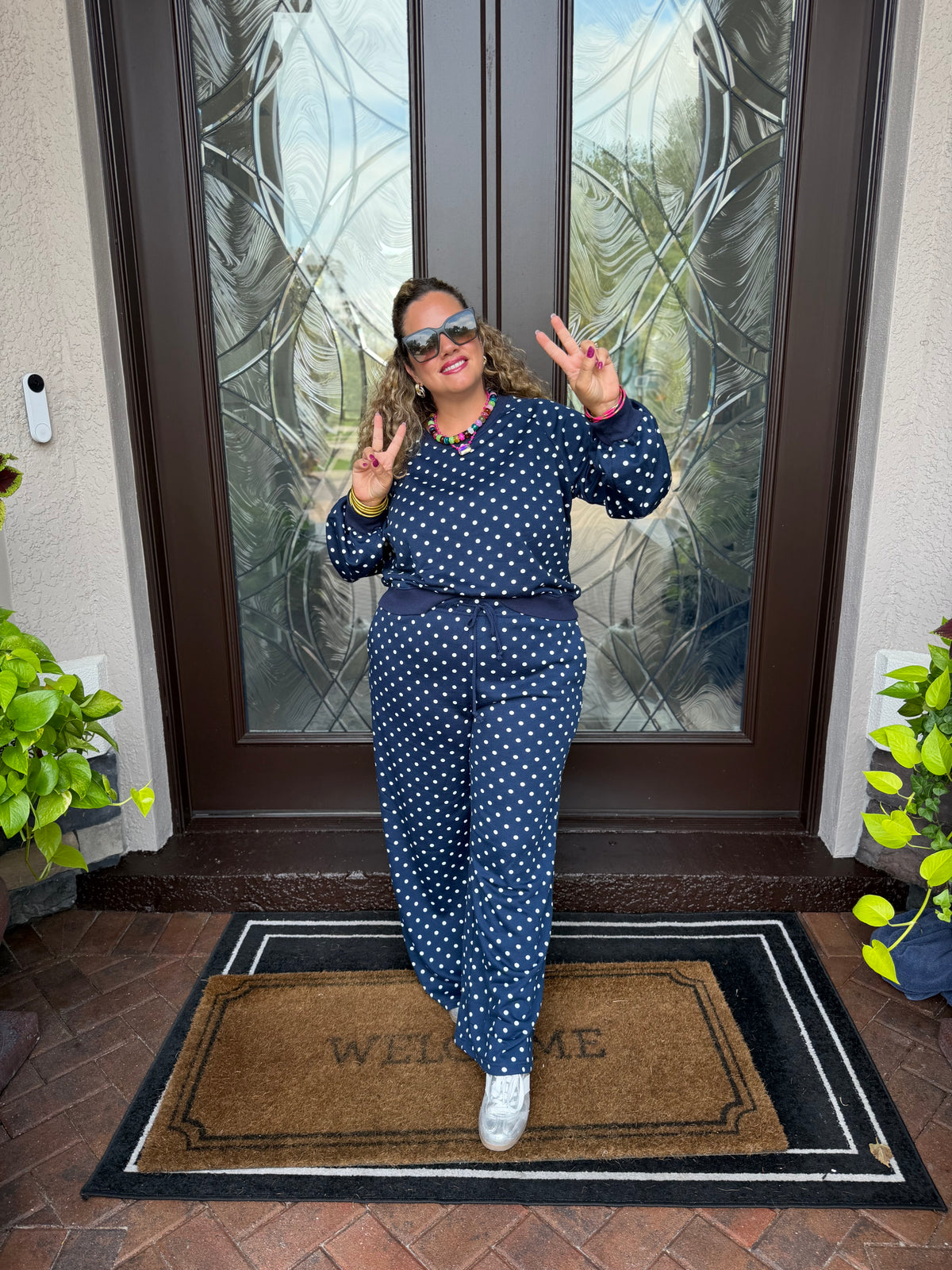 Navy Blue Playful Polka Dot