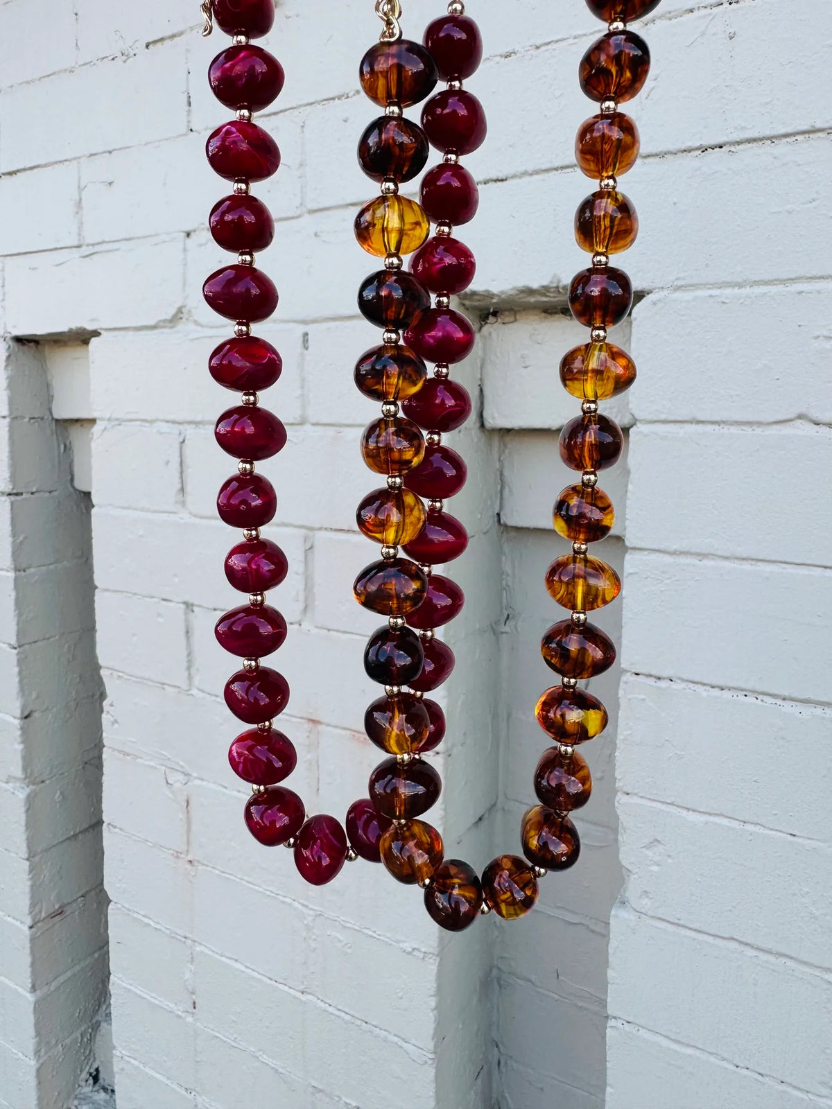Marble Beaded Necklace
