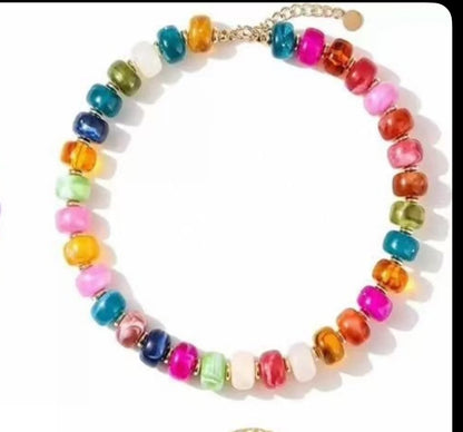 Marble Beaded Necklace