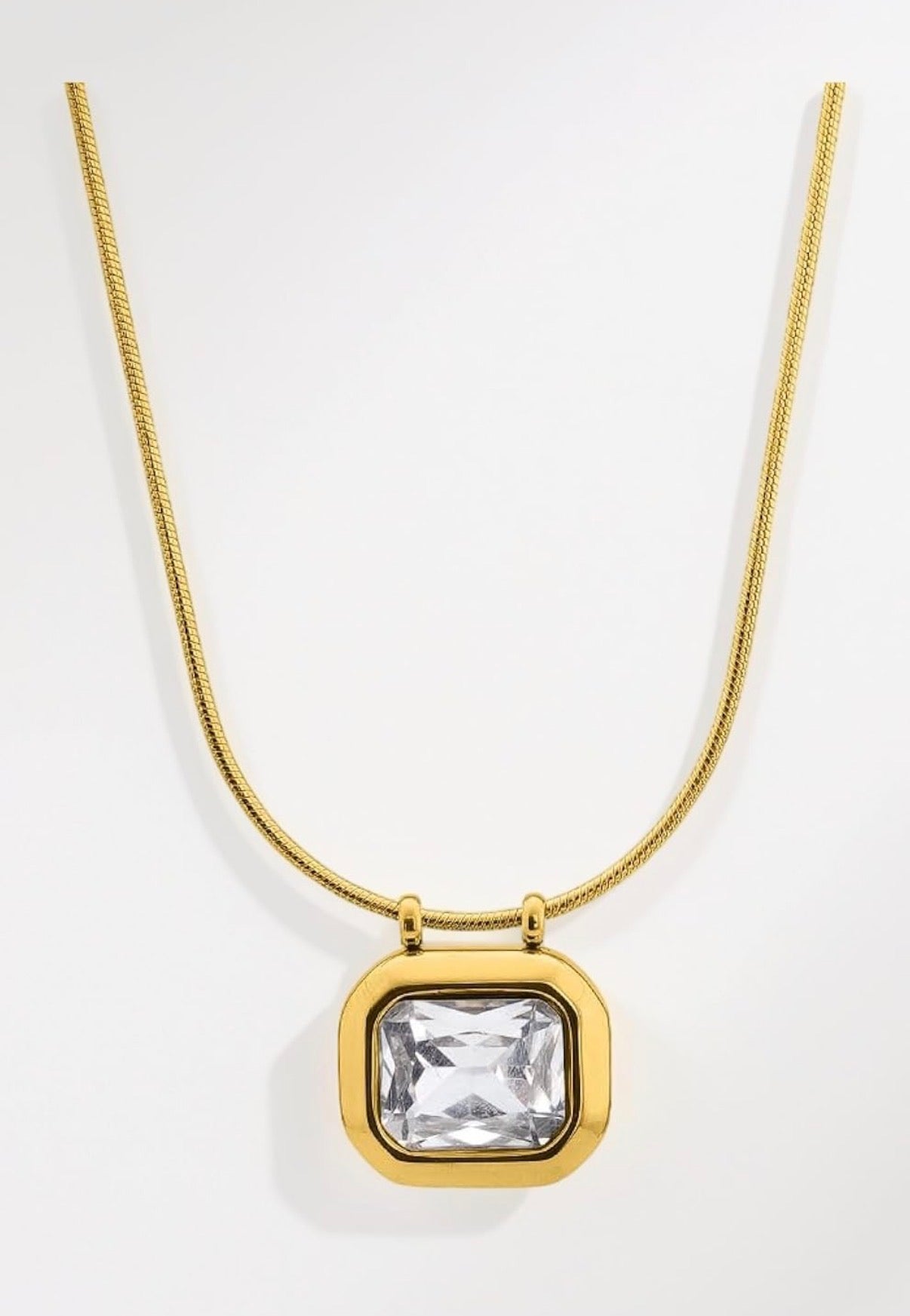 Square Gemstone Necklace