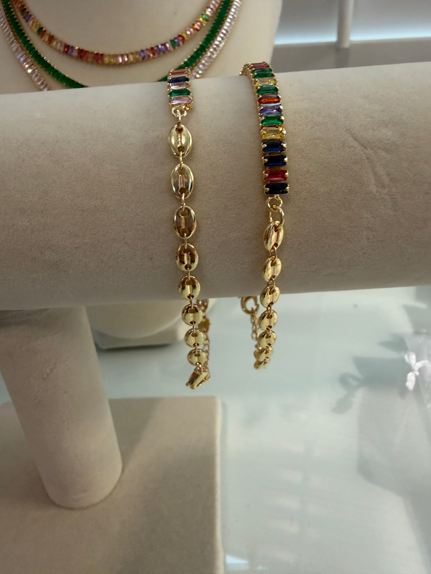 Rainbow Tennis Bracelet