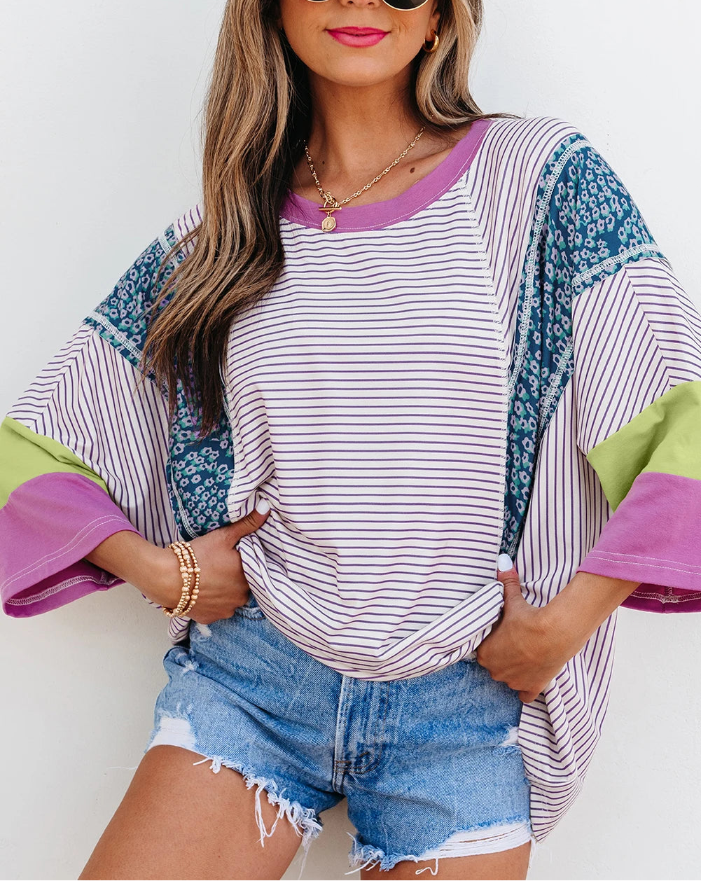Striped Colorblock Top