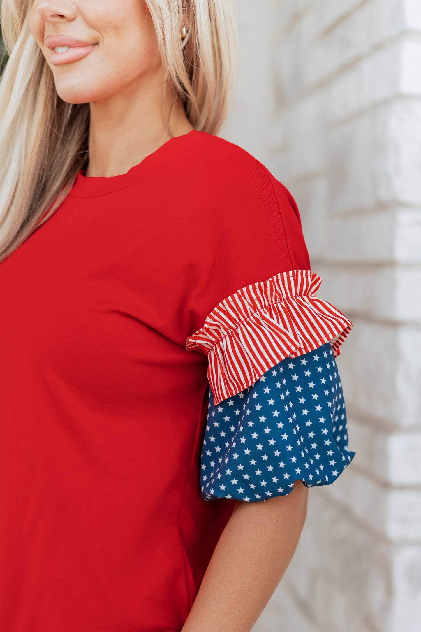 Stars and Stripes Puff Sleeve