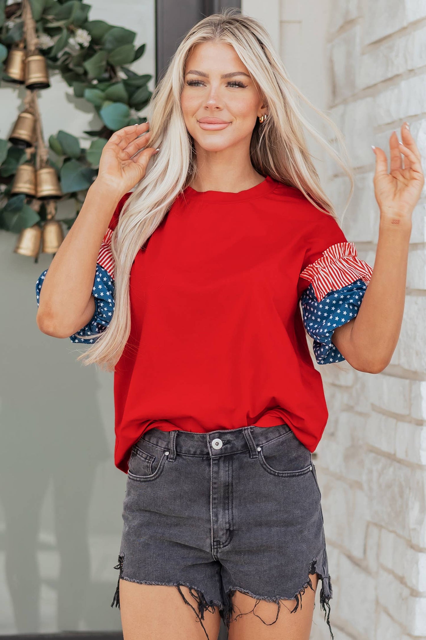 Stars and Stripes Puff Sleeve