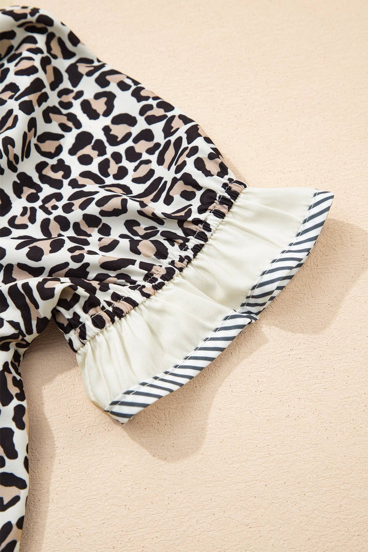 Leopard Print Ruffle Top